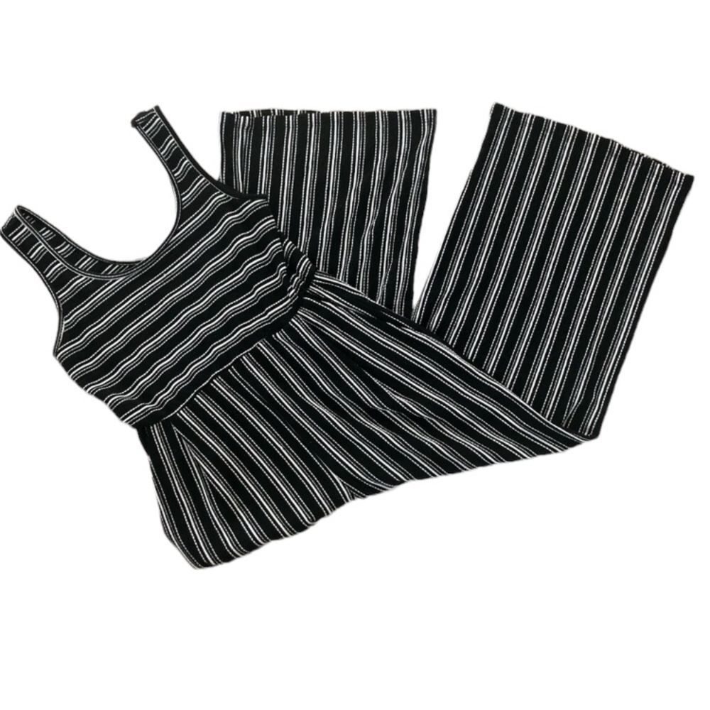 Striped Wide Leg Jumpsuit